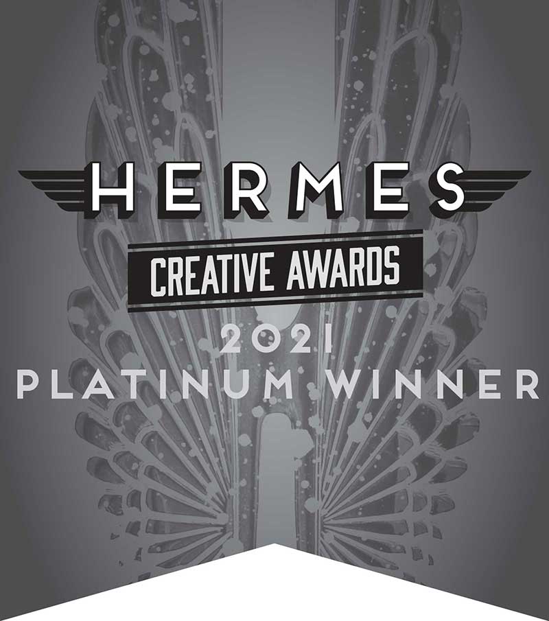 Hermes Creative Awards - 2021 Platinum winner logo