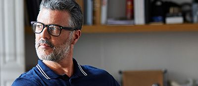 Man sitting at desk