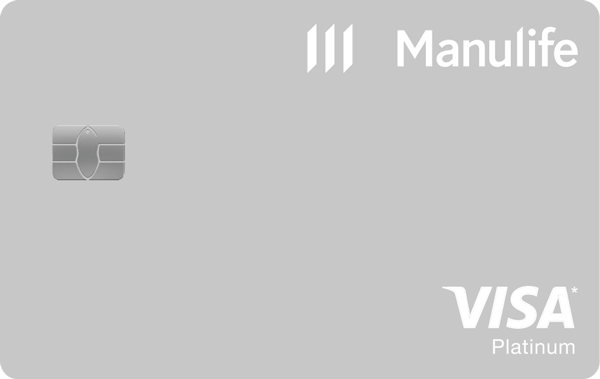 Front view of the Manulife Bank Visa Platinum credit card